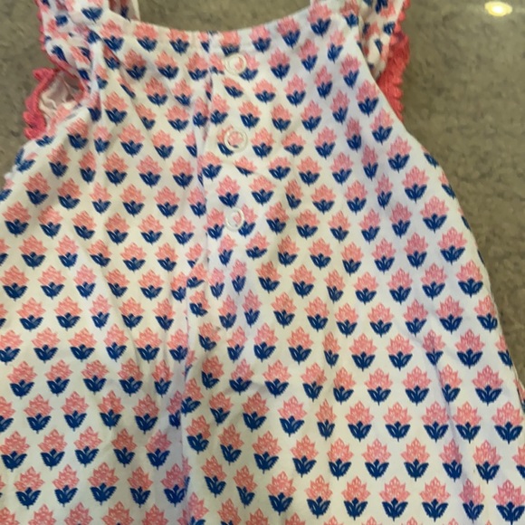 Carter's 12 month Romper Sleeveless Floral Pink - Picture 7 of 7